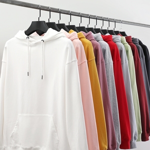 Sweat-shirt à capuche blanc surdimensionné pour homme, coupe classique, en molleton de coton, décontracté, avec poche, respirant, pour l'hiver - Product Image 6