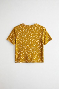 Camiseta Corta de Manga Corta para Mujer, Cuello Redondo, 100% Algodón, Camiseta Básica, Top Corto - Product Image 6