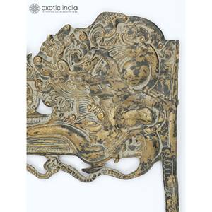 31\" <b>Large</b> Kirtimukha Prabhavali Wall Hanging in Brass Elegant Decorative Piece for Home or Office - Product Image 3