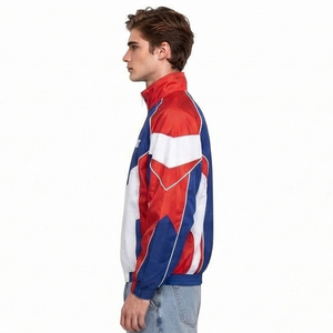 Letter Embroidered Logo Men's Windbrekaer Jacket Stand Collar Nylon Zipper Sportwear Top Street Style Men Waterproof Jackets - Product Image 3