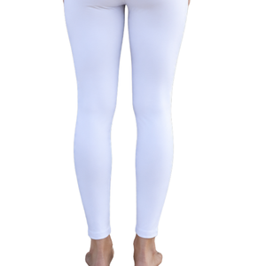 Pantalon d'équitation blanc pour femme, taille haute, extensible, avec grip aux genoux, pour l'entraînement et la compétition - Product Image 4
