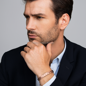 ROYAL ARTISANS Unisex Antique Imitation <b>Copper</b> <b>Bracelets</b> Magnets Yoga Wristbands 10MM Band Width Health Benefits <b>Magnetic</b> - Product Image 3