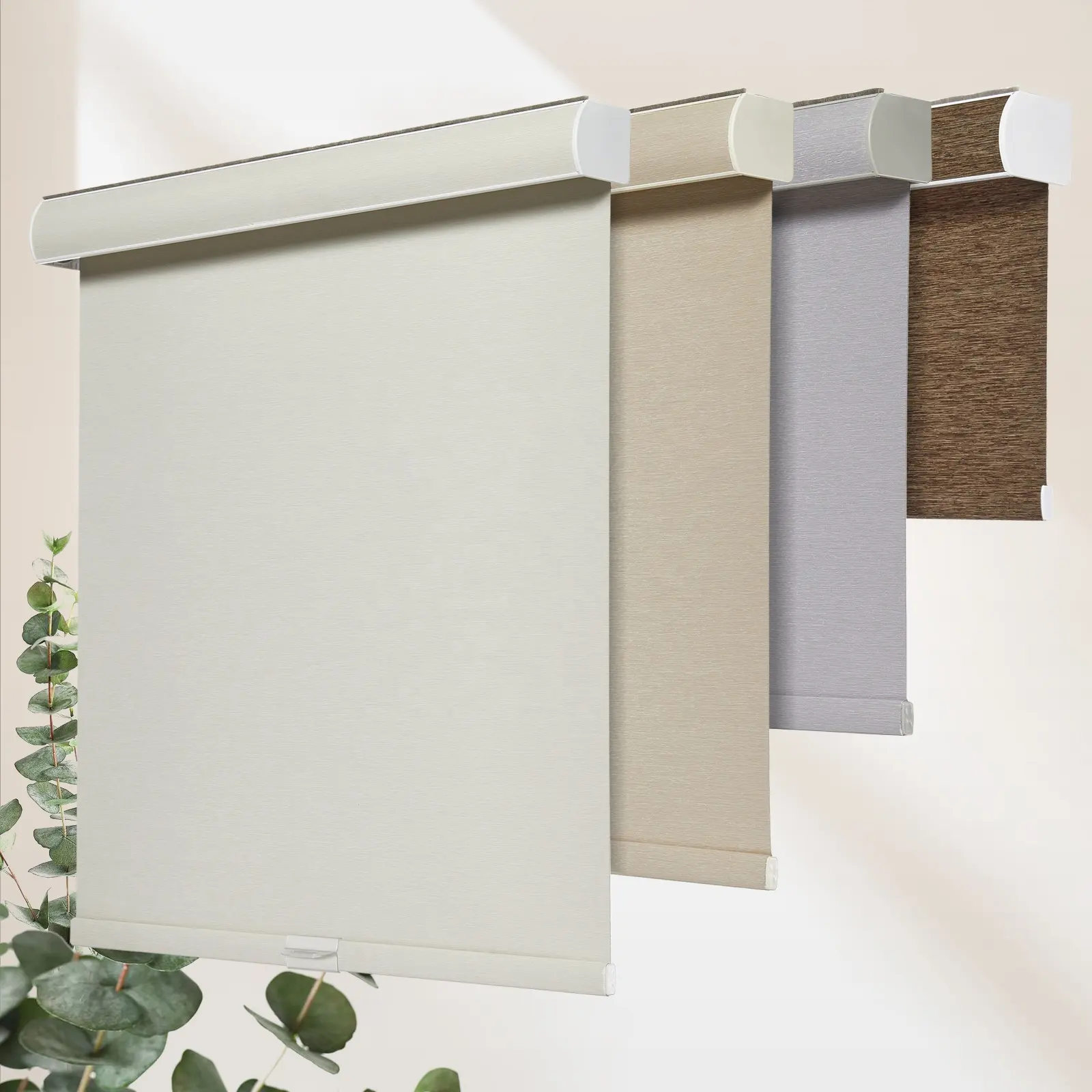 Color-Matched Cassette Roller Janela Shades, 100% Blackout Proteção UV Roller Blinds Para Home Office Sala de estar