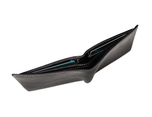[Prix de détail] [En stock] Portefeuille homme vintage en cuir tanné végétal Castello fait main de haute qualité avec protection RFID, court et ouvert - Product Image 3
