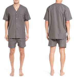 New Summer Men Cotton <b>Pajamas</b> Set Short Sleeve Lightweight Oversize Sleepwear Casual Loungewear Wearable Outside Teen Home Wear - Product Image 1