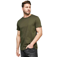 T-shirt Homme Haut de Gamme 100% Coton Léger Respirant Écologique Col V Manches Courtes Personnalisable Poche Poitrine Propre