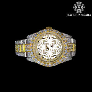 Montre de luxe en acier inoxydable de qualité supérieure avec diamants Mossinate pour hommes et femmes, disponible à un prix abordable en provenance d'Inde - Product Image 1