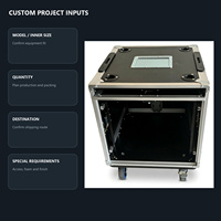 Flight case 12U 19 pouces pour amplificateur avec porte coulissante et roulettes pour équipement audio de tournée OEM ODM