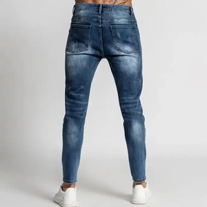 New NURJENNA INDUSTRIES Men's Fashion Casual Regular Solid Straight Denim <b>Jeans</b> Breathable Mid Waist Summer <b>Embroidered</b> - Product Image 5