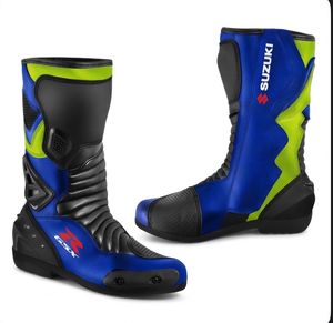 Chaussures et gants de course en cuir pour moto Zuzuki GSXR, protection CE, bottes de course sur circuit, équipement de motard professionnel, durable - Product Image 3
