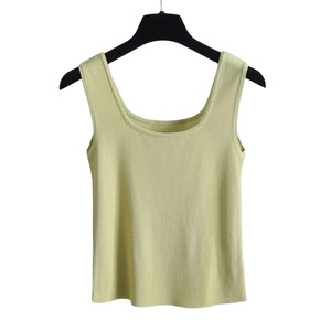 Camiseta sin mangas de jersey con cuello halter en colores pastel para mujer, deportiva, transpirable, de alta elasticidad, informal, para verano - Product Image 3
