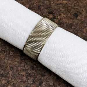Elegantes Anillos para Servilletas de Latón Macizo con Diseño Moleteado, Acabados en Dorado, Plateado, Negro y Antiguo, Decoración de Mesa Premium - Product Image 3
