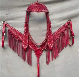 Juego de Arreos para Caballo de Estilo Occidental de Cuero Genuino de Alta Calidad 2026, Incluye Brida, Collarín y Riendas - Color Personalizado - Product Image 4