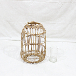 Nuevo Diseño Ecológico, Linterna de Mimbre de Plástico Resistente, Decoración para el Hogar, Portátil, para Patio y Jardín, Portavelas - Product Image 3