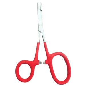 Pinzas de Pesca con Mosca Estándar, con Anillas Doradas, de Mandíbula Curva, Tipo Tijera, de Acero Inoxidable, Hemostáticas, para Atado Manual y Corte, Hosanna Quirúrgicas - Product Image 1