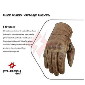 Gants de moto de haute qualité en gros, à doigts entiers, pour le motocross, les sports, lavables, style Cafe Racer et vintage - Product Image 2