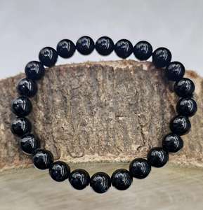 Pulsera de Cristal de Turmalina Negra Más Vendida, 8 mm, para Sanación Espiritual y Energía Reiki, Disponible a Precio Directo de Fábrica - Product Image 1
