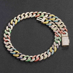 Cadena Cubana de Lujo de Plata de Ley 925 con Moissanita y Diamantes, Collar Hip Hop Iced Out, Joyería Elegante para Hombre, Ideal para Uso en Actuaciones - Product Image 6