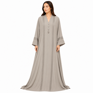 Pleated Kaftan <b>Abaya</b> Pintuck Front <b>Abaya</b> Pleated Panel <b>Abaya</b> Luxury Kaftan Maxi <b>Abaya</b> Loose Fit Pleated <b>Abaya</b> - Product Image 2