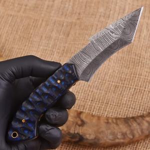 Cuchillo de Caza y Camping de Hoja Fija de Acero de Damasco Personalizado TARJ ENTERPRISES, Mango de Resina Hecho a Mano, Cuchillo de Campo de Grado Industrial - Product Image 4