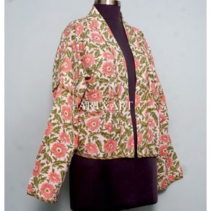 Chaqueta Kantha Hecha a Mano, Suave, Elegante y Lujosa, 100% Algodón, Corta, para Primavera, Invierno, Festivales, Fiestas, para Mujer - Product Image 4