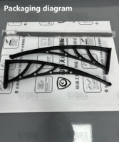 Auvent de porte en plastique en gros avec plaque en polycarbonate alvéolaire pour projets d'entrée extérieure
