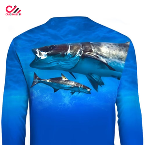 Customized Logo <b>Silk</b> Screen Printed Breathable Waterproof Fishing <b>Shirts</b> with Protection High Quality <b>Men</b> Fishing Jersey - Product Image 6