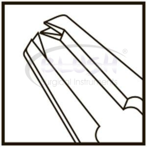 Castroviejo Corneal Suturing Forceps 1×2 0.12mm Angled Titanium Ophthalmic Microsurgical Instrument By <b>Blush</b> Surgical - Product Image 6