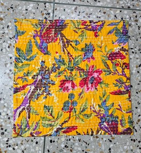 Cotton Kantha Cushion Pillow Cover Indian Handmade Textile Hand <b>Stitched</b> Boho Home Decor Manufacturer Wholesale - Product Image 1