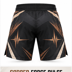 Shorts de combat MMA personnalisés Royal Combat Crest en polyester/coton, séchage rapide, respirants, extensibles, sublimés pour l'entraînement - Product Image 2