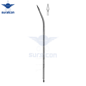 Aguja Redon de 19.5 cm / 7-3/4 Pulgadas, 16 Calibres, Punta de Lanceta Ligeramente Curvada, Extremo Roscado, Acero Inoxidable, Aguja Quirúrgica para Drenaje - Product Image 3