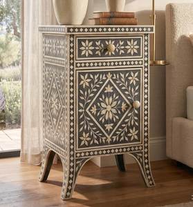 Classic Design Barroco <b>Queen</b> Size <b>Bed</b> Side Table Personalized Color Teak Wood Hand Carved Adjustable <b>Storage</b> Bedroom Furniture - Product Image 6