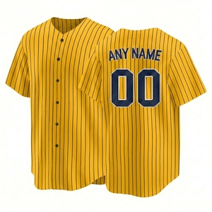 Maillot de baseball à boutons sur le devant, personnalisé, séchage rapide, antibactérien, col en V, sublimation, 100 % polyester, manches courtes - Product Image 5