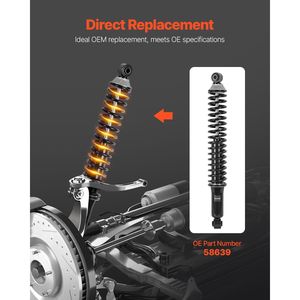 2 Pezzi Ammortizzatori Posteriori con Molla Elicoidale Compatibili con Chevrolet Suburban 1500 2000-2006 - Product Image 3