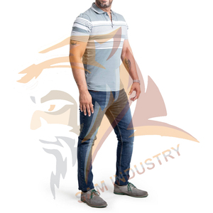 Approvisionnement direct d'usine, polos pour hommes de haute qualité, nouvelle arrivée, respirants, manches courtes, tricotés, 100% coton, t-shirts d'été - Product Image 2