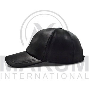 Wholesale Leather <b>Caps</b> <b>Baseball</b> <b>Cap</b> <b>Plain</b> Blank Leather <b>Baseball</b> Hat With Adjustable Strap Hat <b>Cap</b> Custom logo - Product Image 3