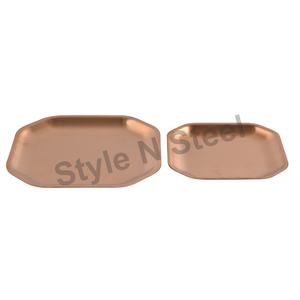 Ensemble plateau rectangulaire en acier inoxydable plat et assiette plaque épaississante écologique pour la cuisine pour les hôtels - Product Image 1