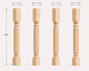Solid Wood <b>Table</b> Legs Heavy Duty Modern Design for Hospital Outdoor Use Replacement Furniture Legs for <b>Dining</b> Console <b>Tables</b> - Product Image 2