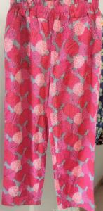 Pantalon pour femme HNA en rayonne tissée à imprimé floral, taille mi-haute, respirant, taille élastique, décontracté, coupe large, longueur intégrale, ample, été - Product Image 6