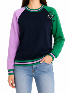 HMR Sweat-shirt à col rond imprimé Alpha Kapa pour femme, de haute qualité, pour l'automne, formel, épais, tricoté, respirant, anti-plis - Product Image 4