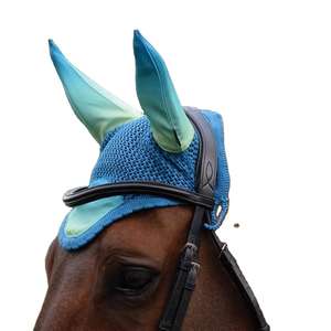 Voile anti-mouches pour chevaux en polyester, design personnalisé, vente en gros, prix usine, bonnet silencieux pour les oreilles, équipement équin - Product Image 2