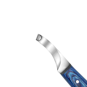 Cuchillo para Pezuñas con Mango de Madera Azul y Logotipo Personalizado OEM, Herramienta Afilada de Acero Inoxidable para Recortar Pezuñas de Caballos, Vacas, Ovejas y Cabras, Venta al Por Mayor - Product Image 3