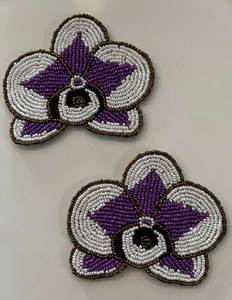 Sous-verres élégants faits à la main avec des perles colorées et des broderies complexes pour des occasions spéciales - Product Image 6