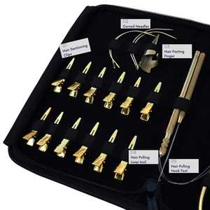 Kit d'outils professionnels pour extensions capillaires ZYDAR SPORTS – Pince à sertir plate en acier inoxydable de qualité chirurgicale, outil à boucle et crochet, fil pour perruque - Product Image 5