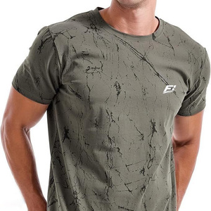 Camisetas al por mayor para hombre con logo personalizado, patrón craquelado, sublimación, camisetas en blanco para gimnasio, fitness, ropa deportiva, streetwear, proveedor B2B de EE. UU. - Product Image 3