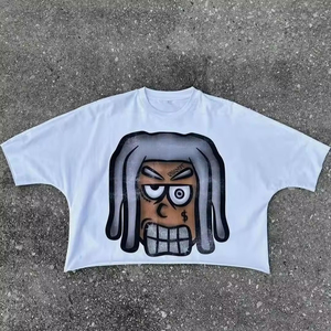 เสื้อยืดโอเวอร์ไซส์ทรงบ็อกซี่ พิมพ์ลายด้านหน้า คุณภาพสูง ผ้าฝ้าย 100% เป็นมิตรต่อสิ่งแวดล้อม ไม่เป็นขุย สำหรับผู้ชาย - Product Image 5