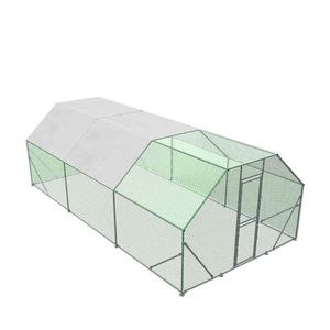 Recinto per Polli in Rete Metallica Zincata Rivestita in PVC, 200 Piedi Quadrati, Chiudibile a Chiave, 10FT X 20FT TMG CRS1020, Recinzioni e Box per Animali - Product Image 3