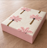 Luxuriöse Handgefertigte Hochwertige Freiform-Werbegeschenkboxen für Baklava, Datteln und Kekse mit Satinverzierung für Eid Mubarak und Ramadan Süßigkeiten