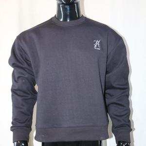 Sudadera de Cuello Redondo para Hombre, Color Gris Oscuro, Corte Regular, Logotipo Bordado en el Pecho Izquierdo, Tejido Casual, 100% Algodón, Ropa de Otoño, CLUSH SPORTS - Product Image 4