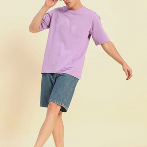 เสื้อยืดคอกลมแขนสั้นผู้ชายทรงปกติ สีเทาเฮเธอร์ ผ้าฝ้ายเนื้อเรียบ สวมใส่สบาย ป้องกันรังสียูวี แห้งเร็ว น้ำหนัก 220 กรัม - Product Image 3